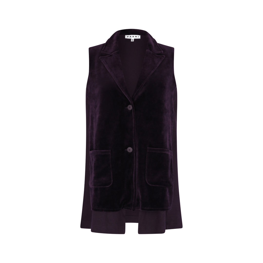 Sleeveless Velour Vest