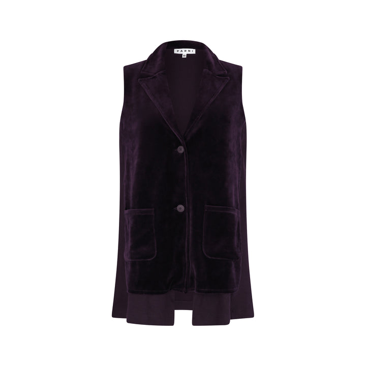 Sleeveless Velour Vest