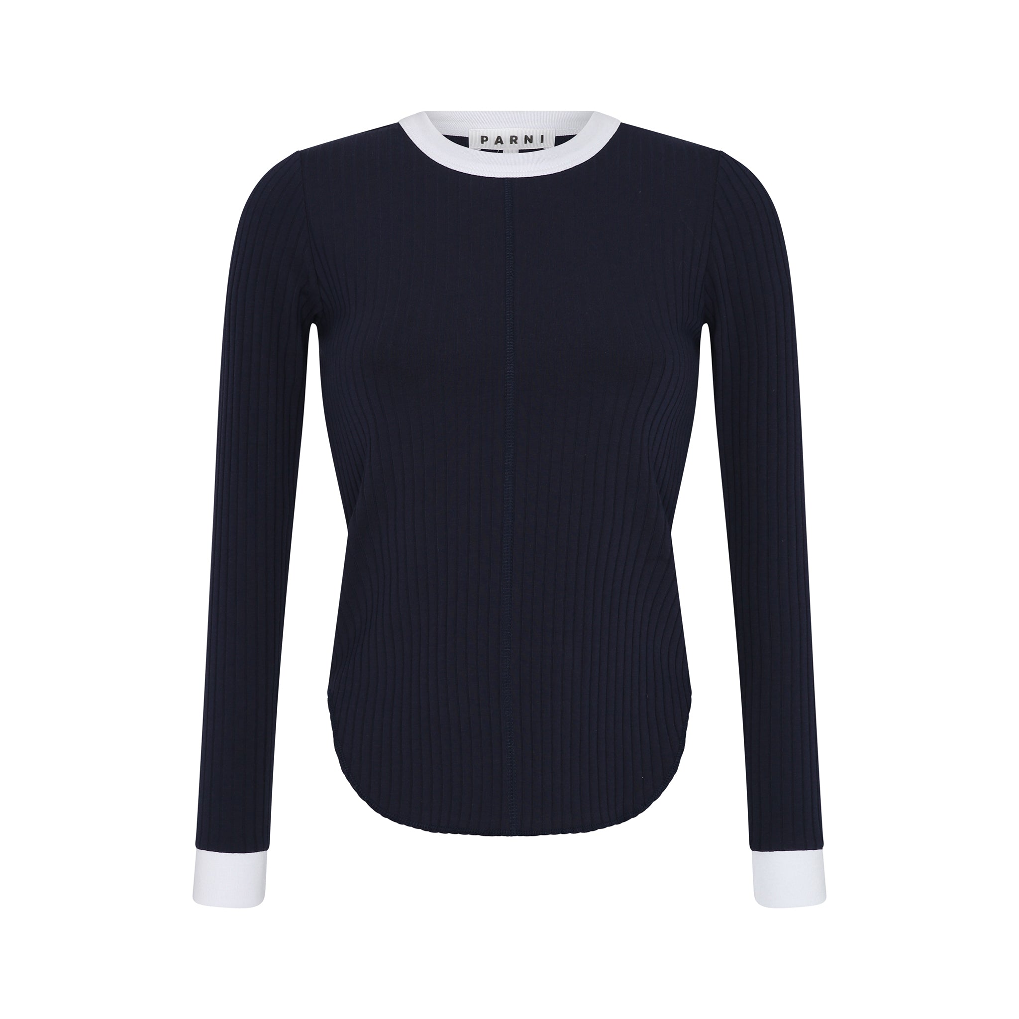 Signature Ribbed Fitted Tee – Parni