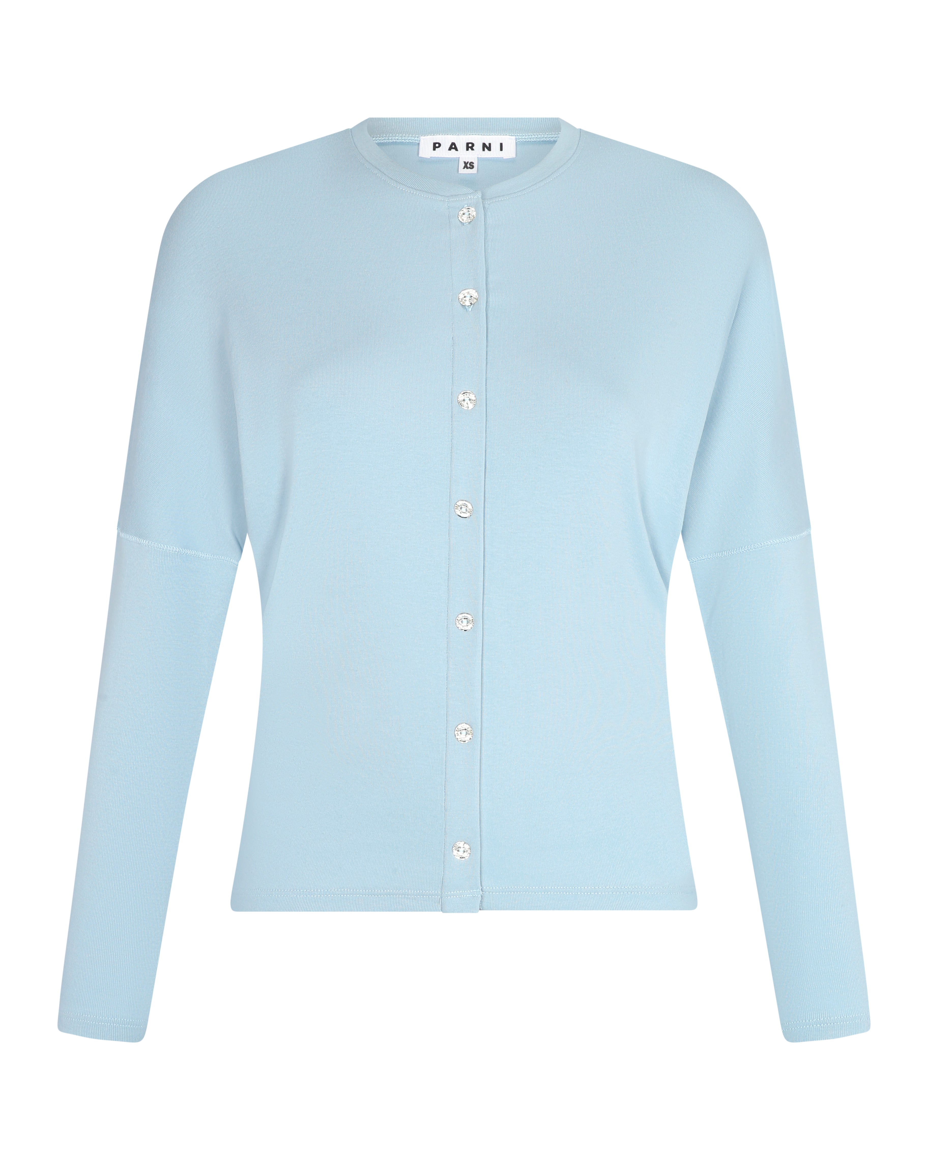 【DISCERNMENT】Side Mock Cash Knit Rhinestone Mock Cardigan Dolman – Parni