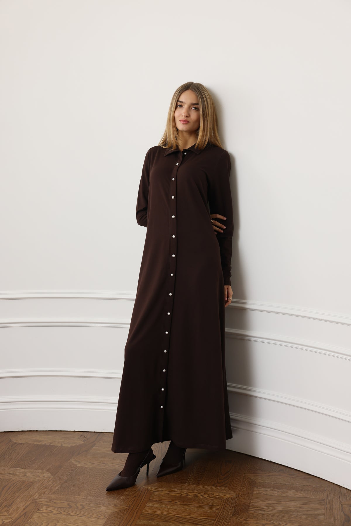 The Pearl Button Down Maxi