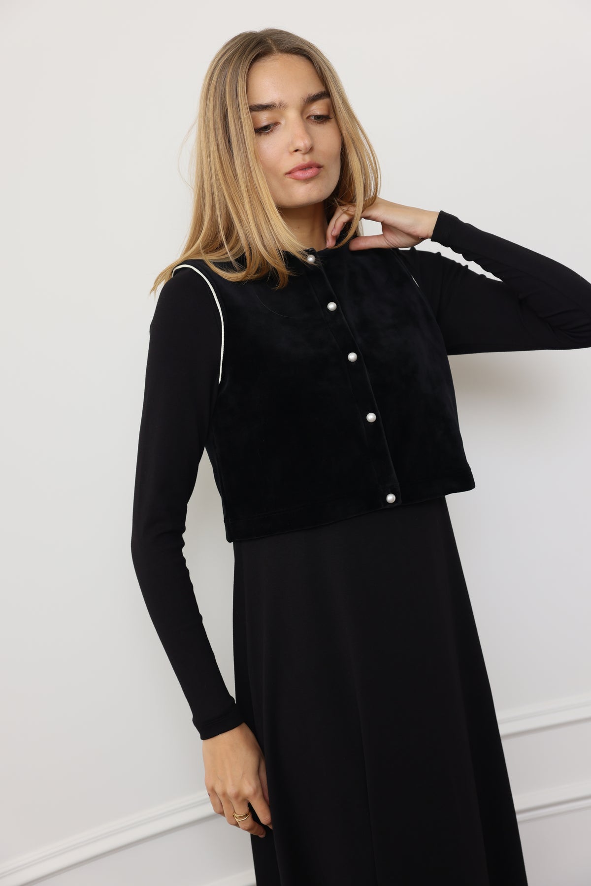 The Velour Vested Maxi