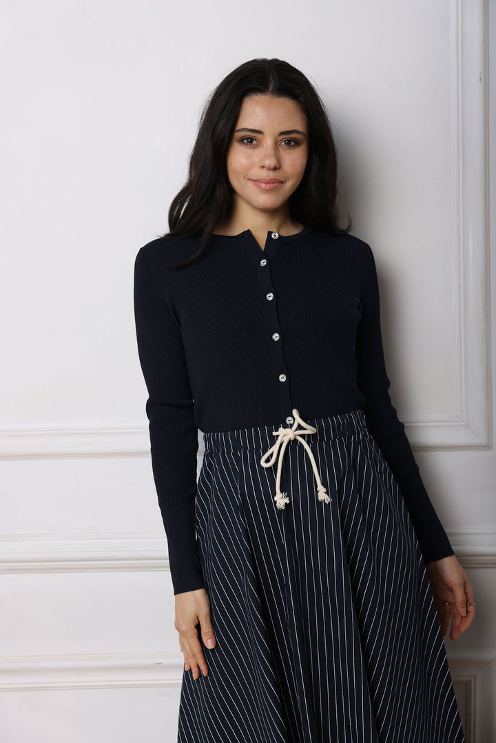 The Pinstripe Skirt