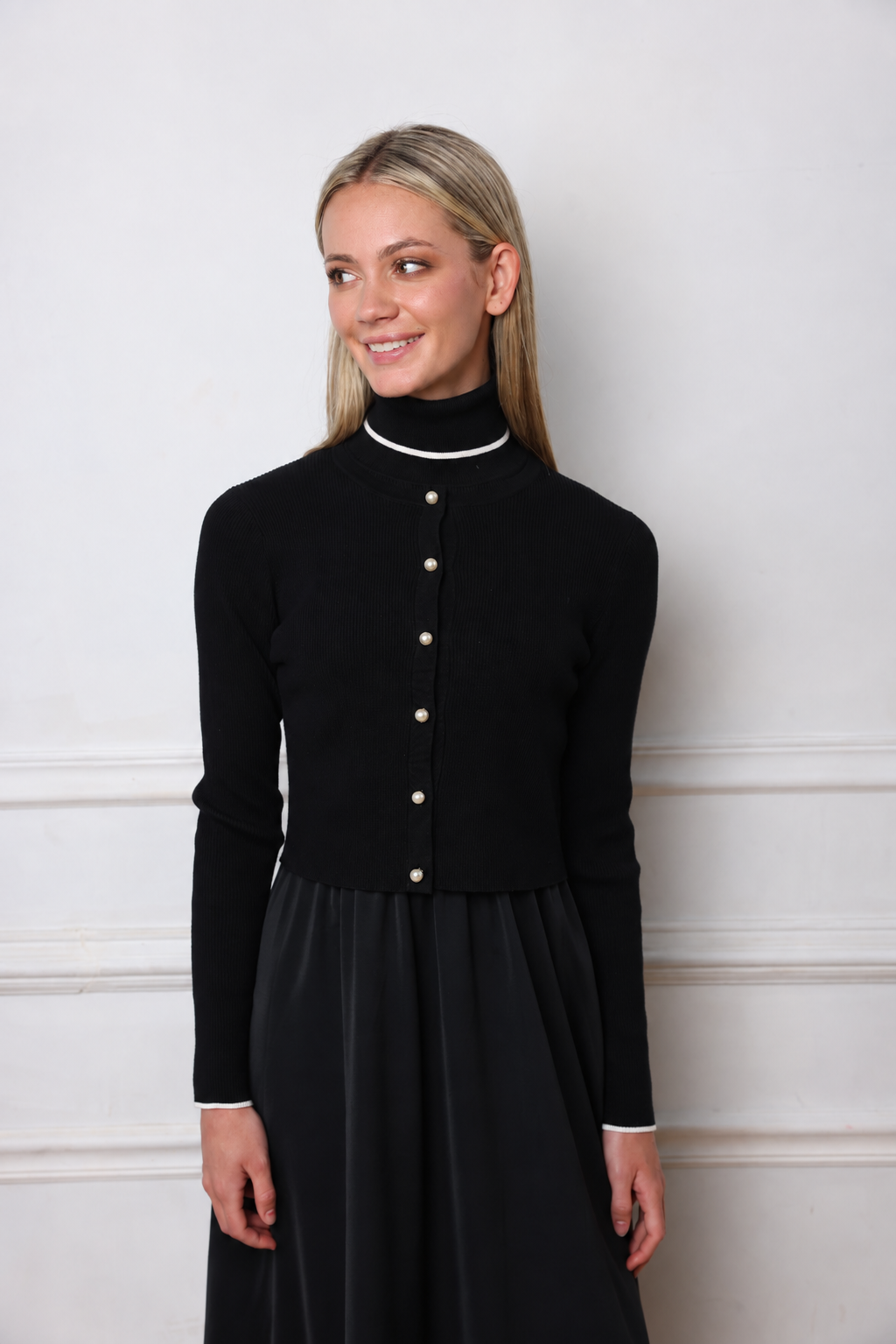 The Turtleneck Jumper and Cardigan Set