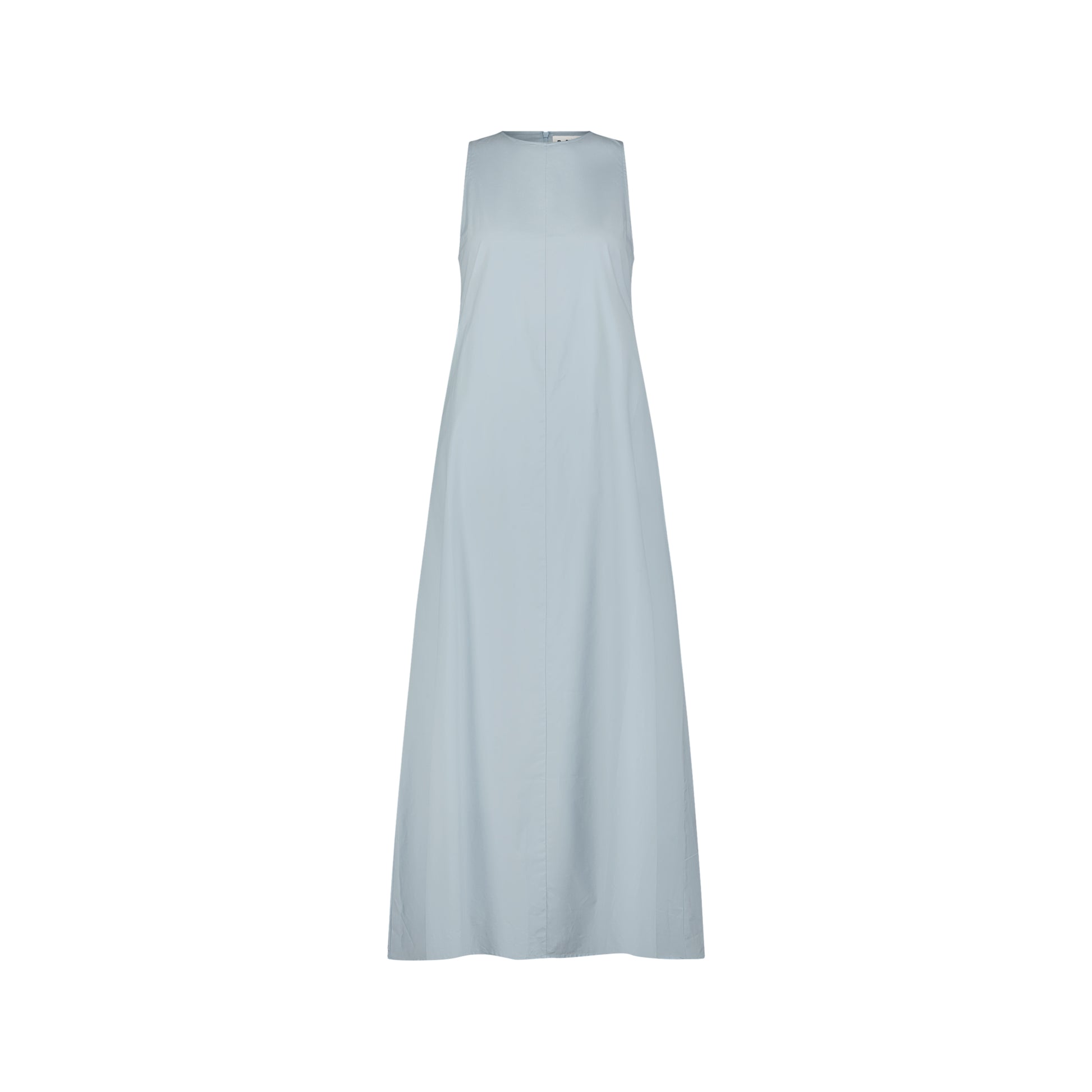 Light blue  Sleeveless Poplin Maxi Dress.