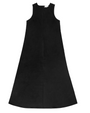 Black sleeveless dress on a white background