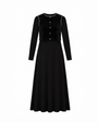 Black long dress on a white background