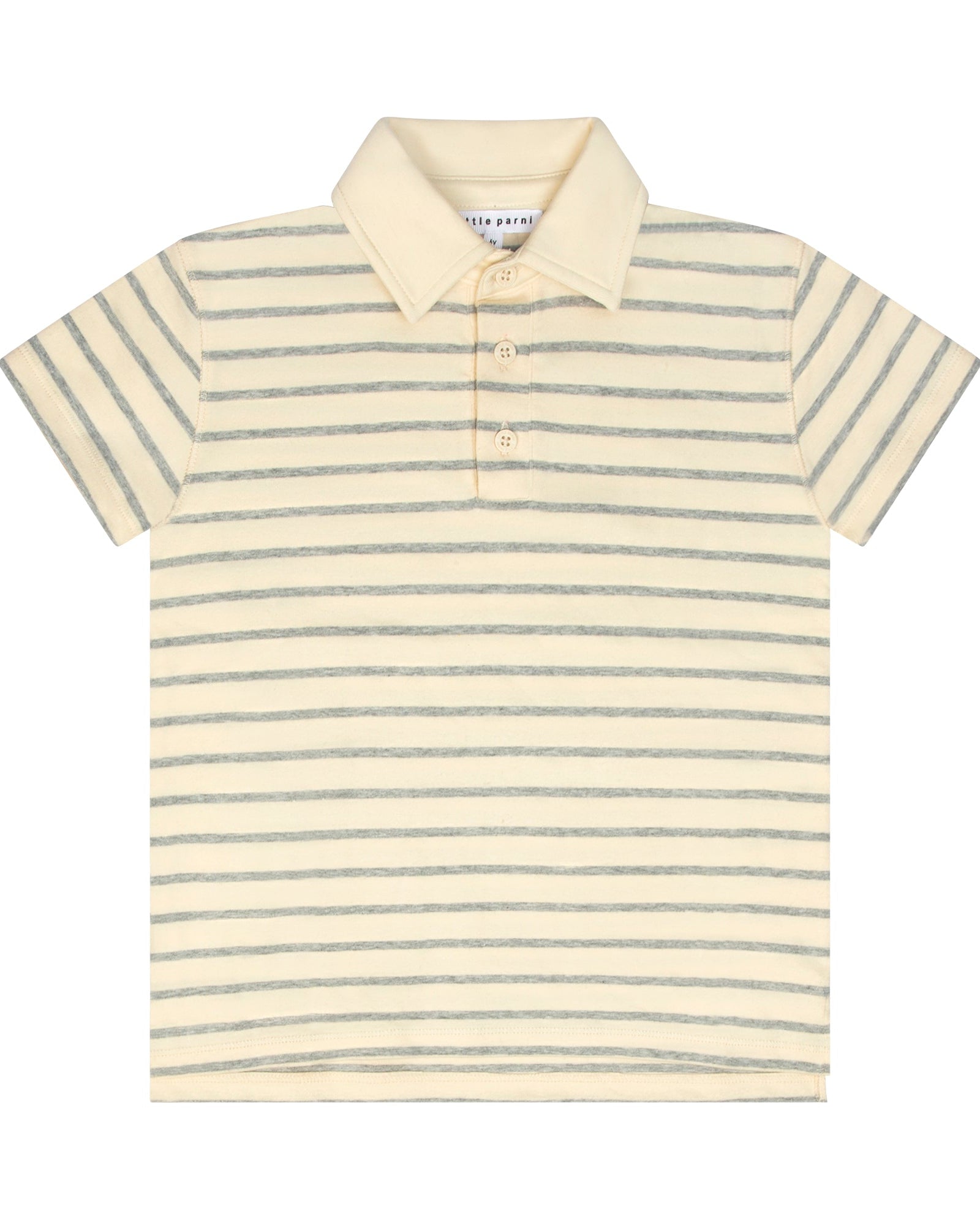 Striped polo shirt on a white background