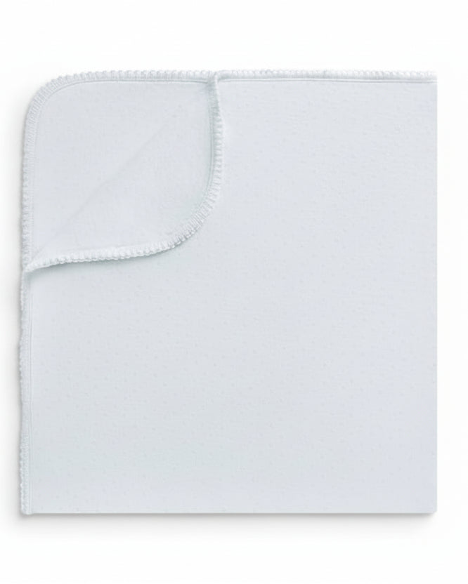Whitebaby blanket on a white background
