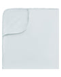 Light blue blanket on a white background