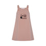 Multi-Patch Knee Length Jumper in Pink.
