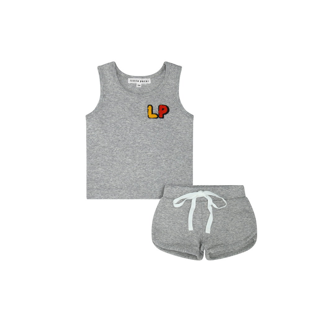LP Baby Tank and Short Set Grey.