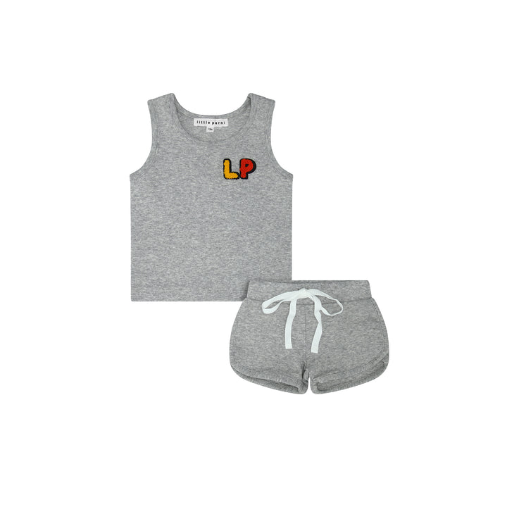 LP Baby Tank and Short Set Grey.
