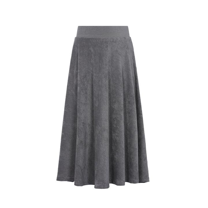 Girls French Terry Zip-Up Hoodie and Skirt Set Grey.