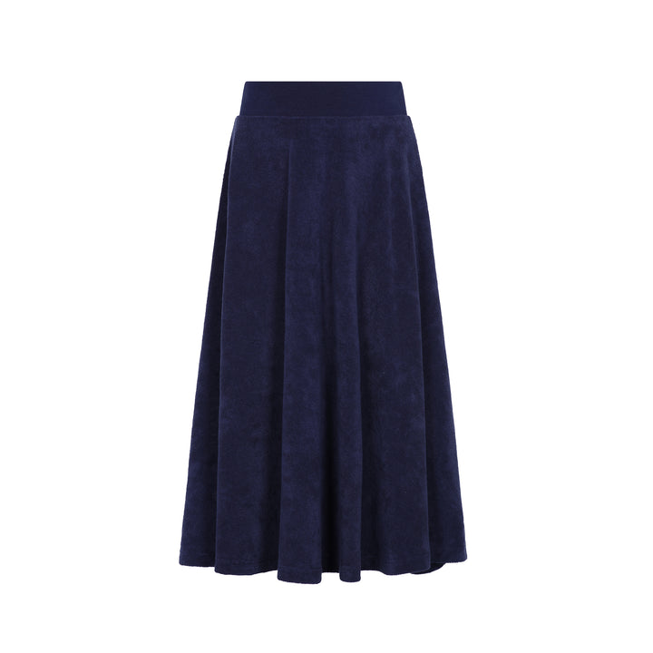 Girls French Terry Zip-Up Hoodie and Skirt Set Navy.