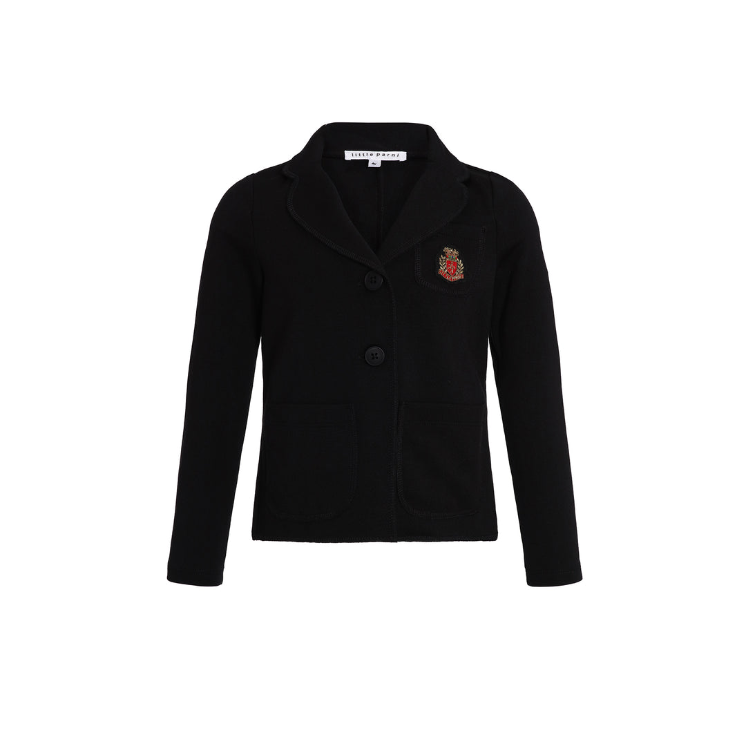 Milano Classic Blazer with Crest Black.