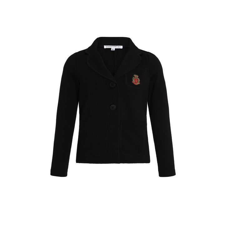 Milano Classic Blazer with Crest Black.