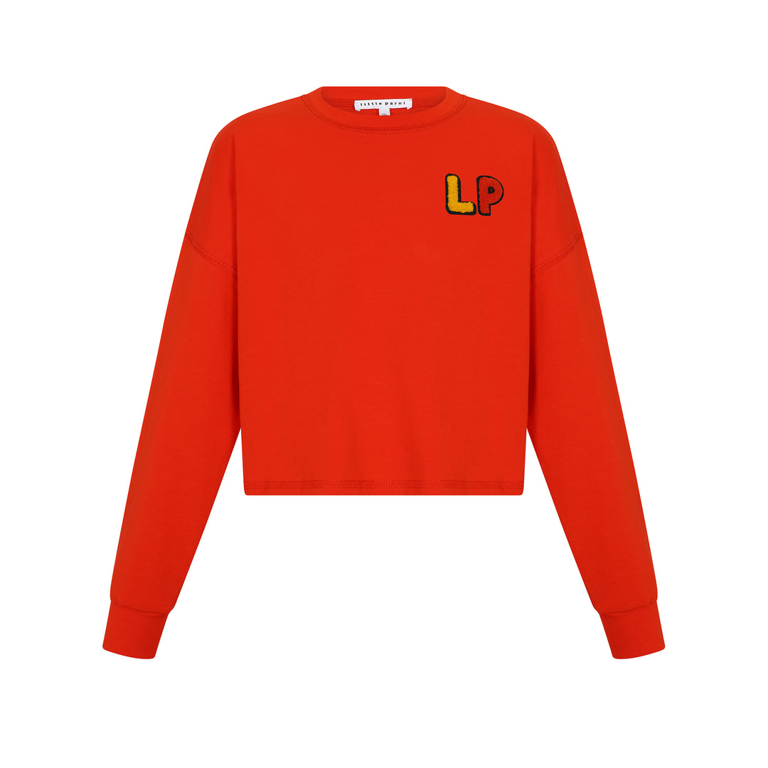 Girls LP Crop Top Orange.