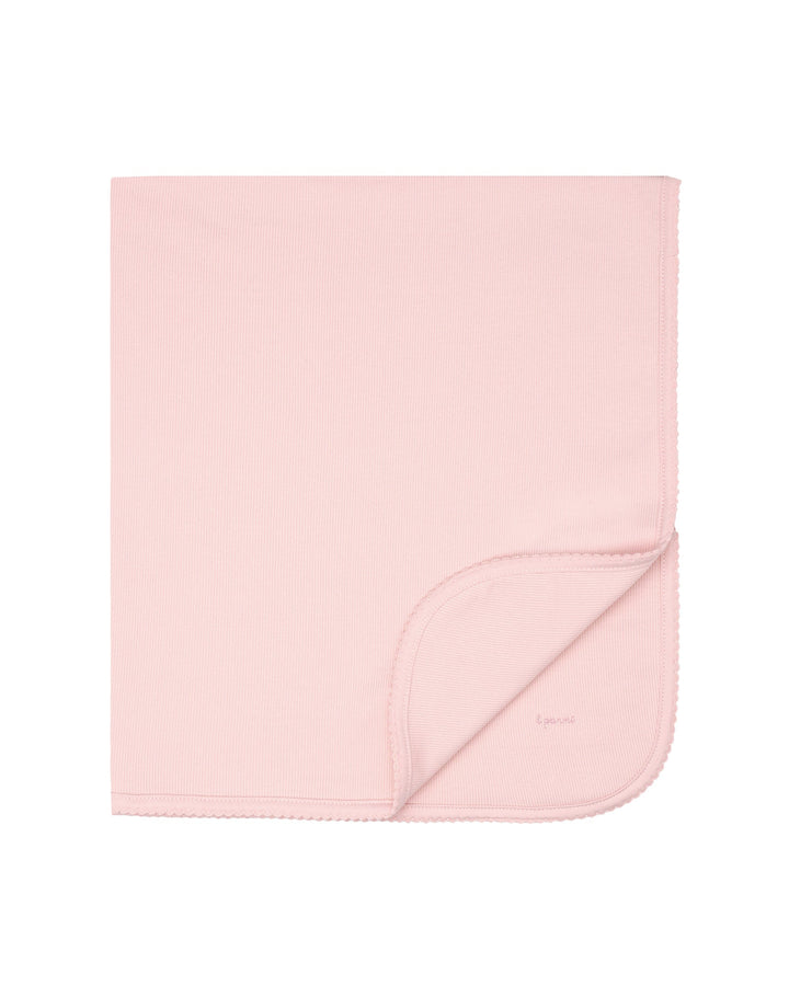 Pink blanket on a white background