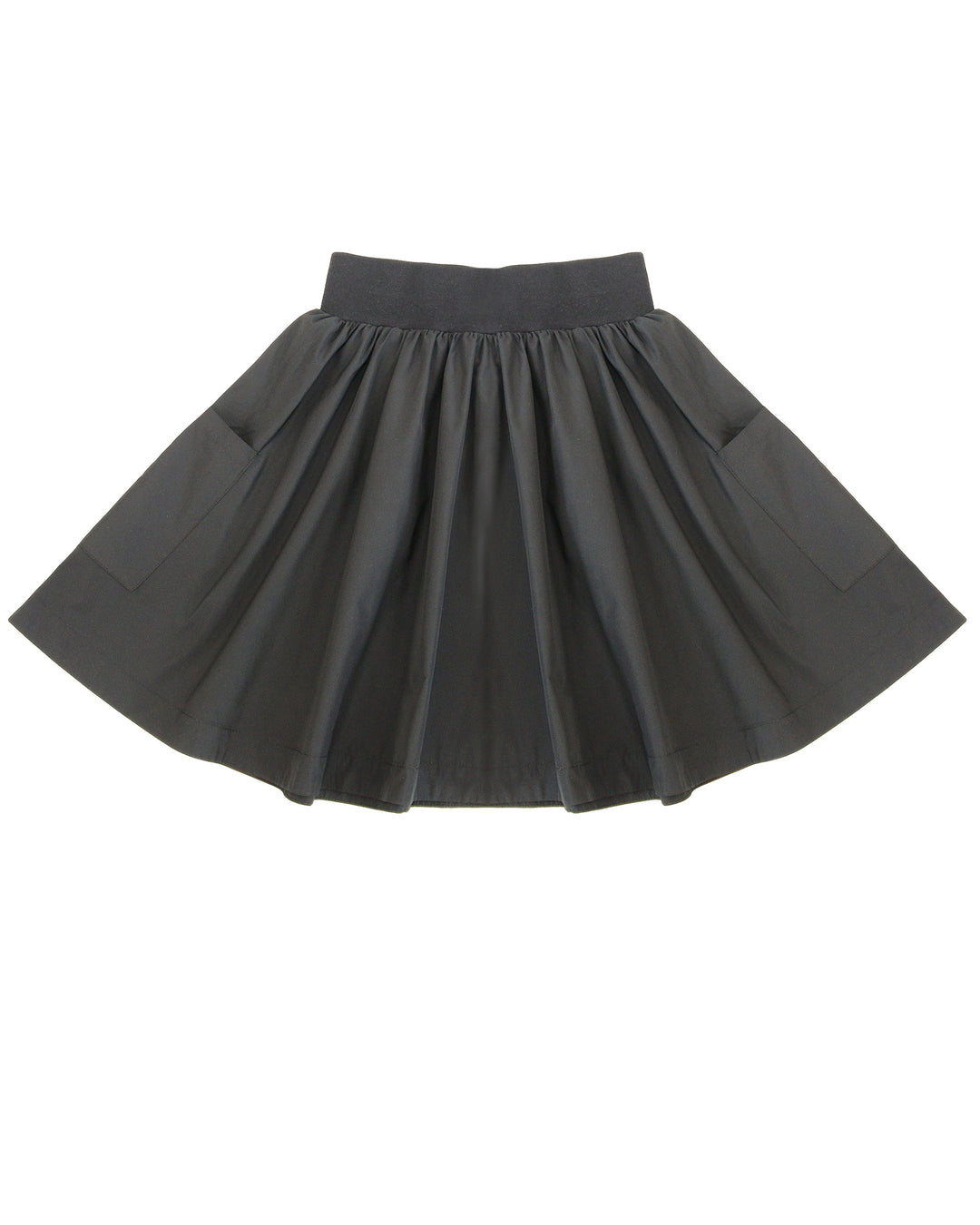 Black pleated skirt on a white background
