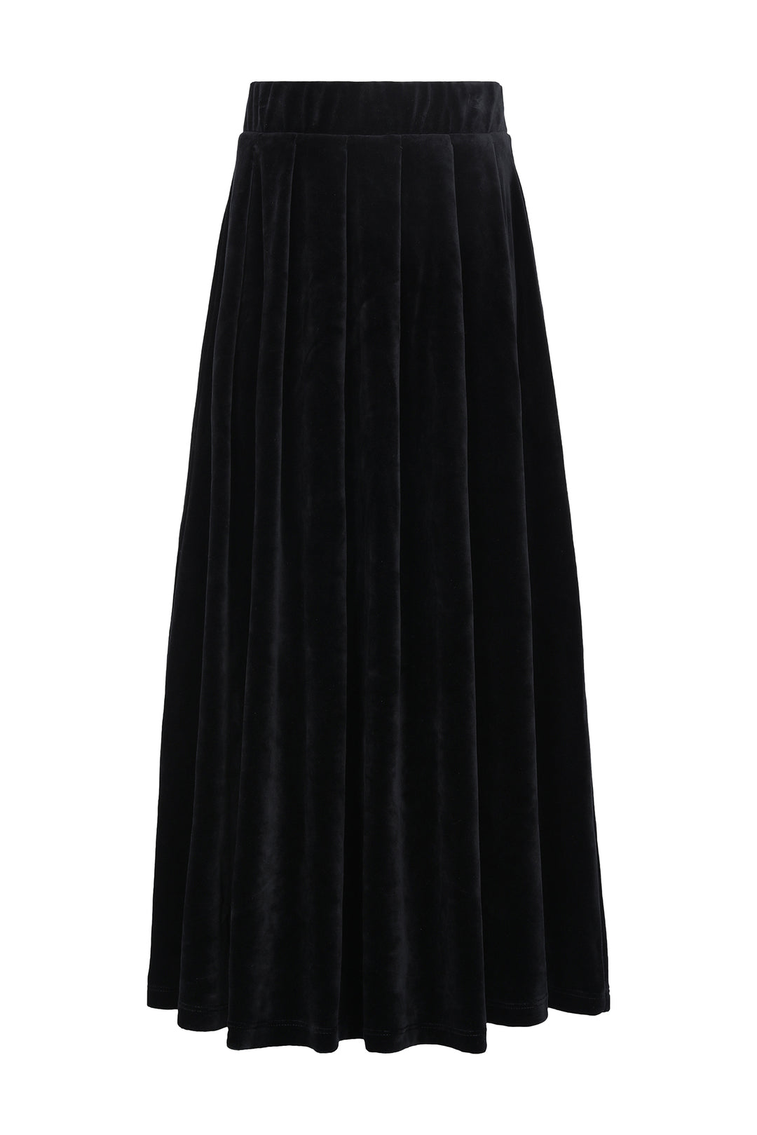 Black Velour skirt on a white background
