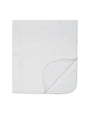 White blanket folded on a white background