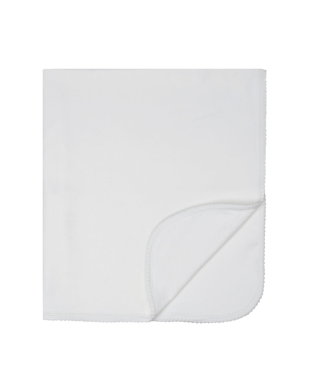 White blanket folded on a white background