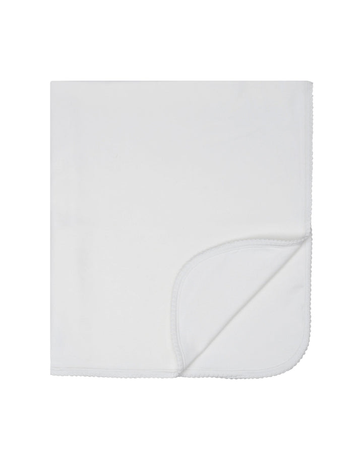 White blanket folded on a white background