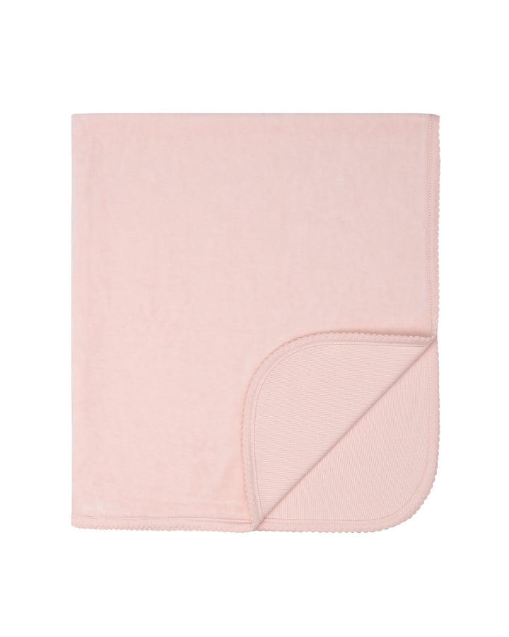 Pink blanket on a white background