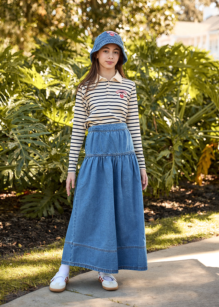 Classic Denim Maxi Skirt – Parni