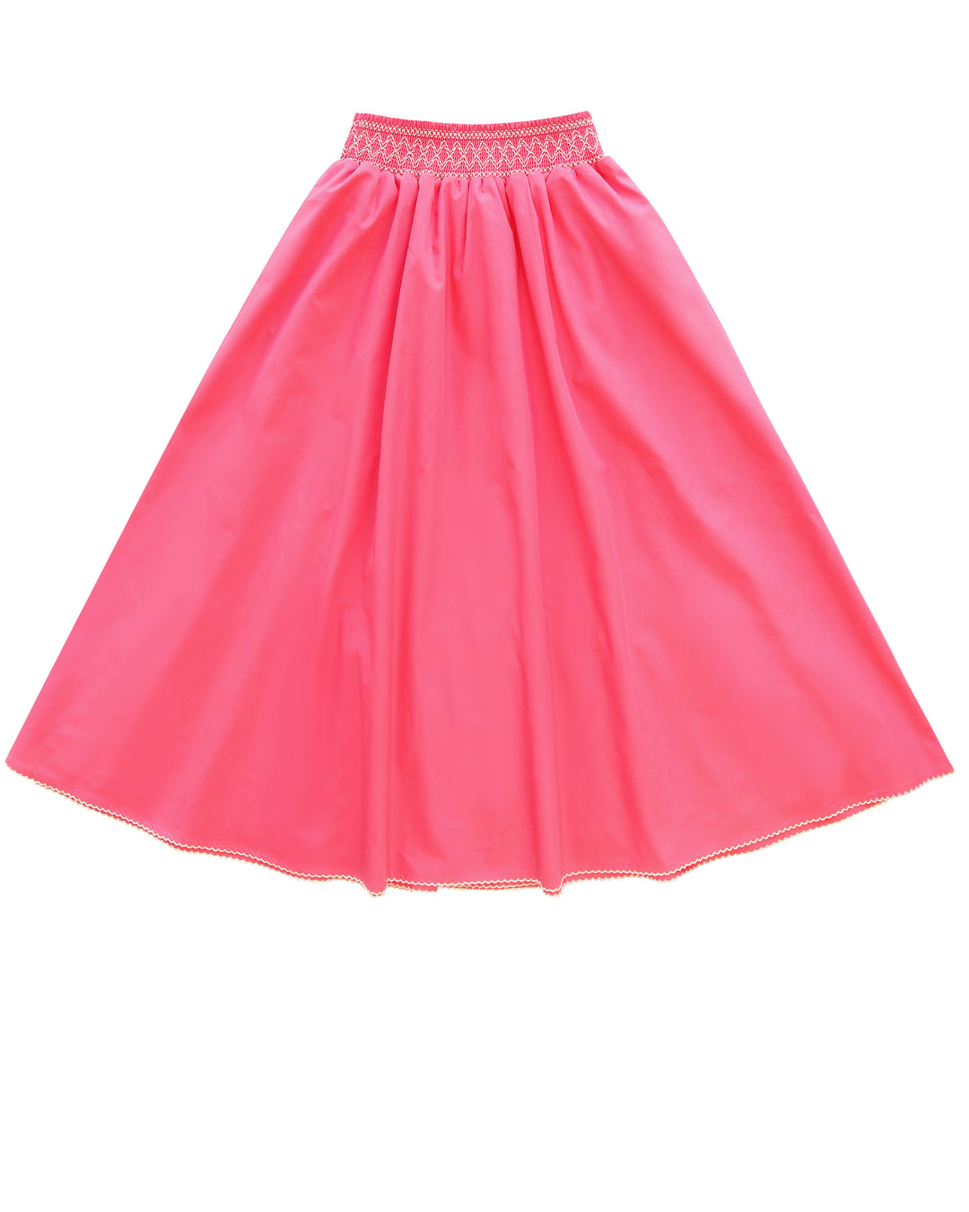 Pink skirt with a white background
