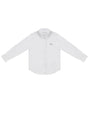 White shirt with brand logo on a white background