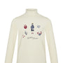 Printed  Turtleneck