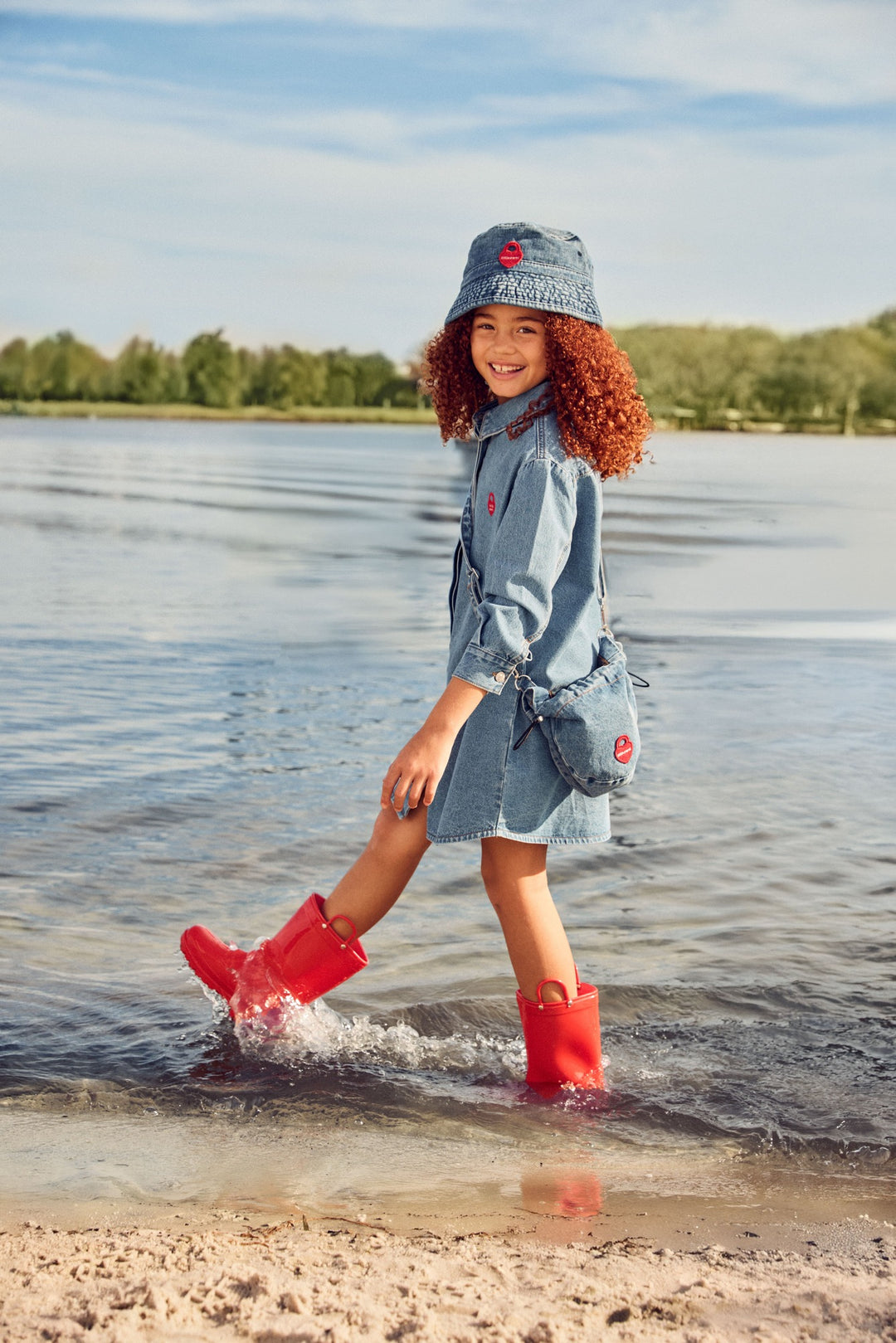 Girls Long Sleeve Denim Shirtdress Parni Girls Long Sleeve Denim Shirtdress Parni