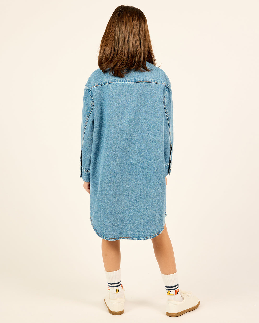 parni denim dress Heartprint Denim Shirtdress