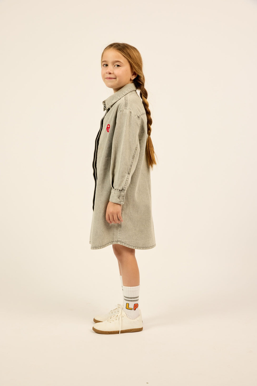 parni denim dress Little Parni Denim Heart Dress