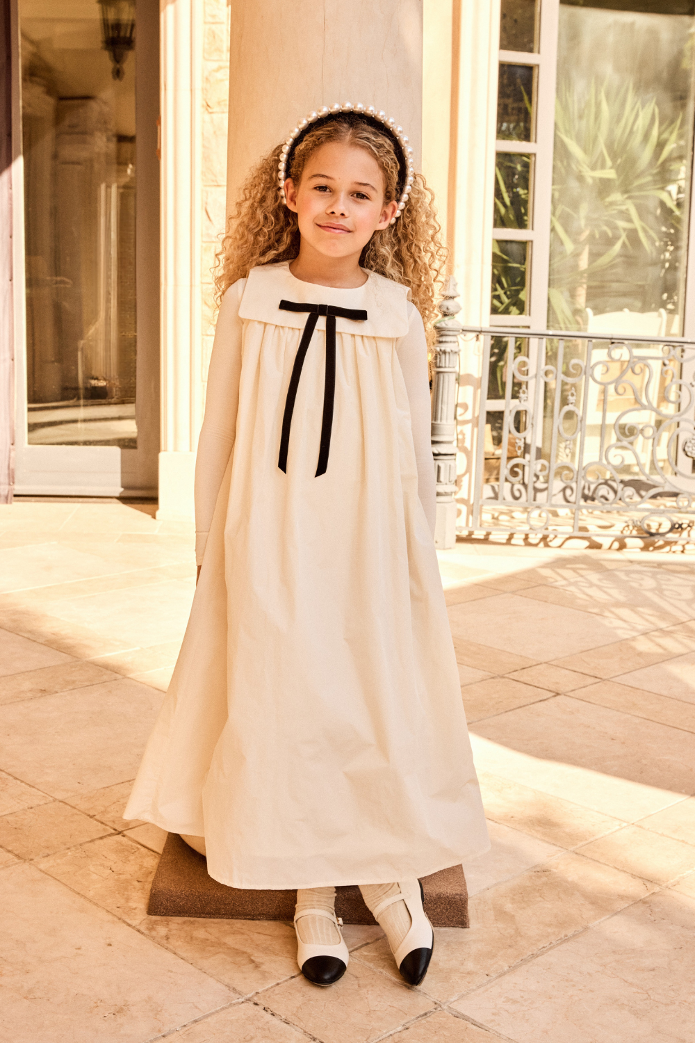 Girls Taffeta Maxi Jumper Set