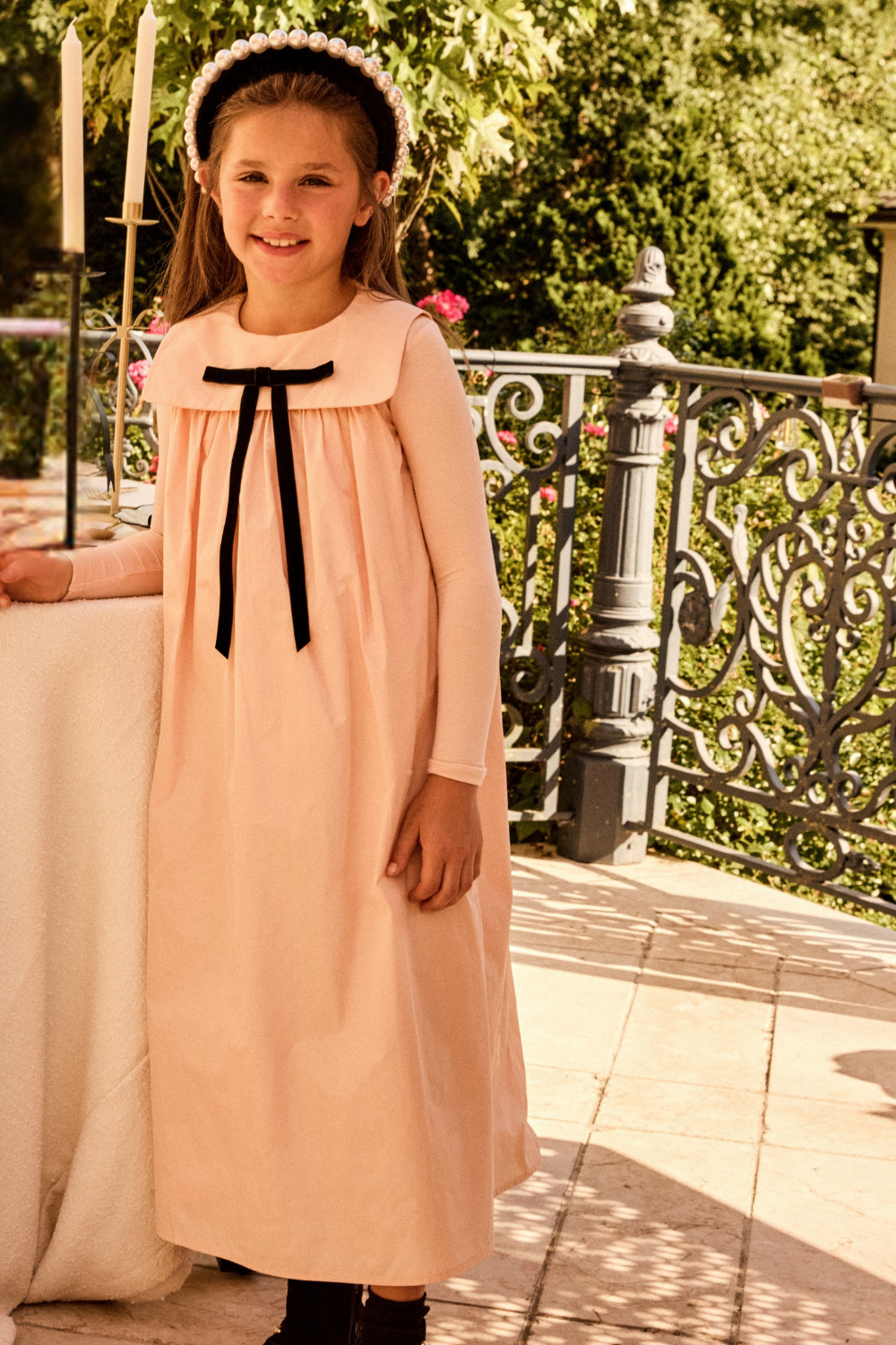 Girls Taffeta Maxi Jumper Set