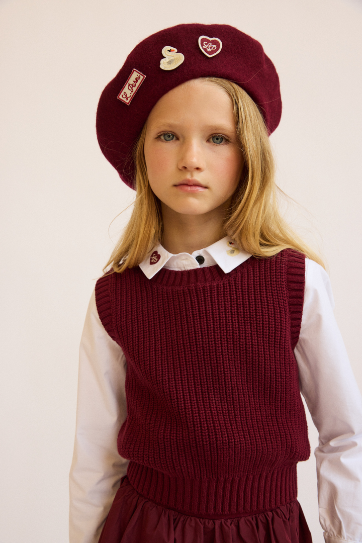 Girls Knit Crop Vest
