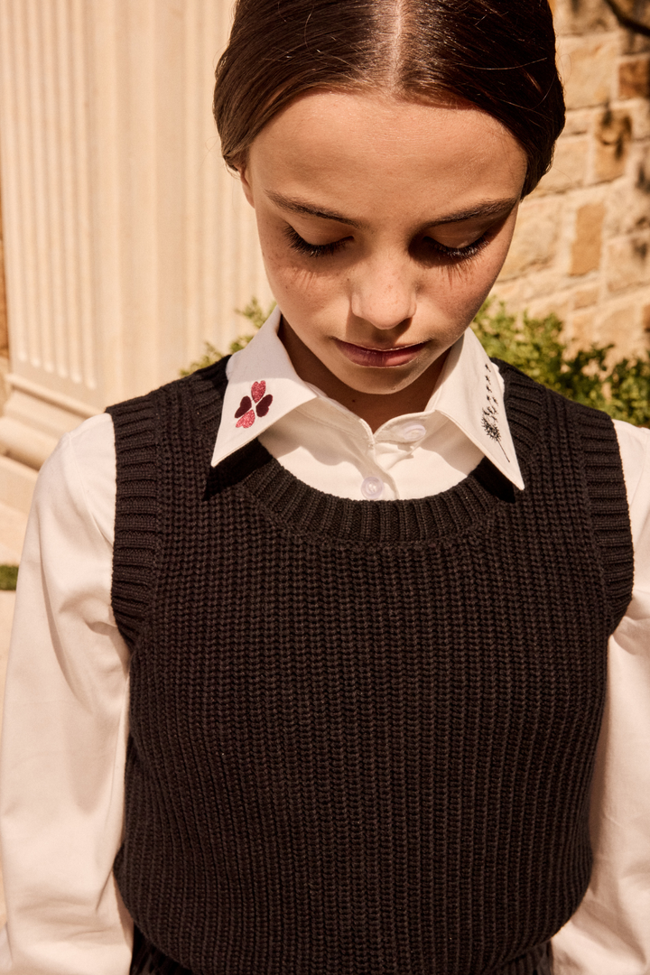 Teen Embroidered Collar Shirt