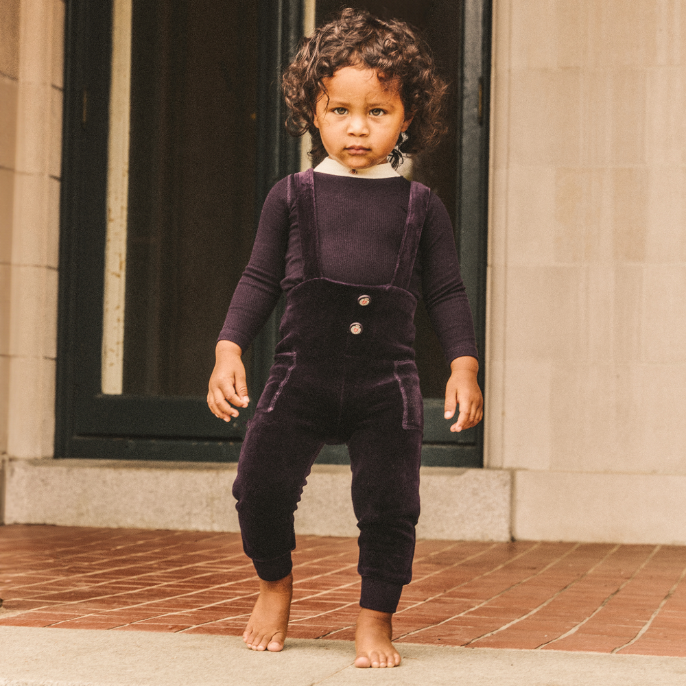 Baby velour jumpsuit sales