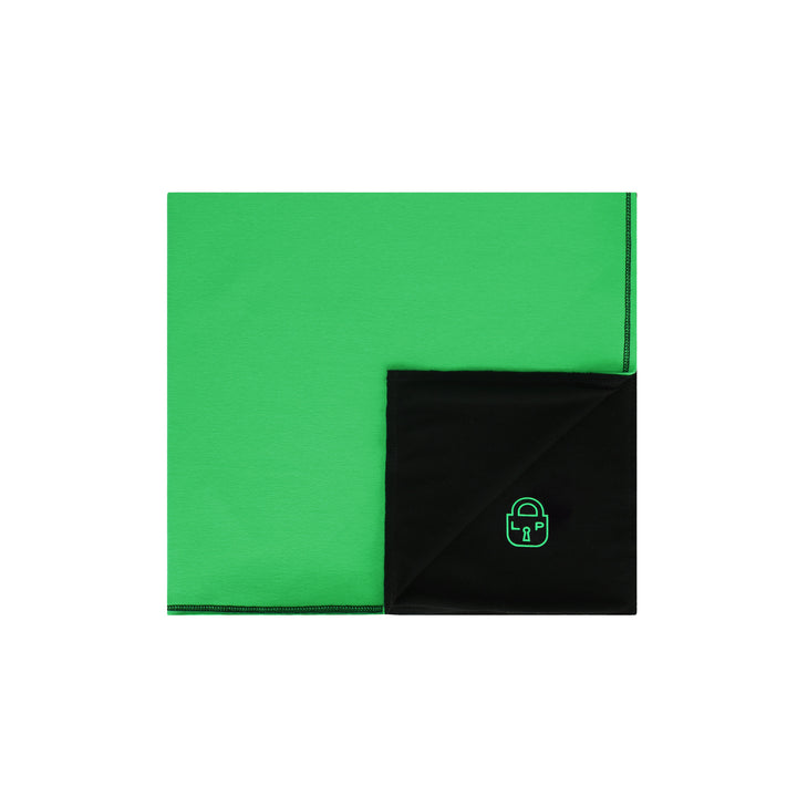 Black Green LP Logo Lock Baby Blanket.