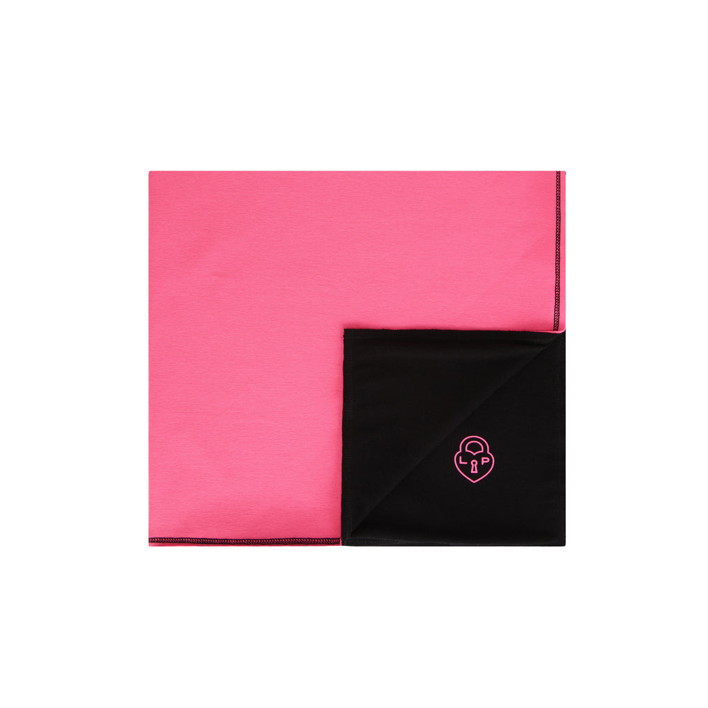 Black Pink LP Logo Lock Baby Blanket.
