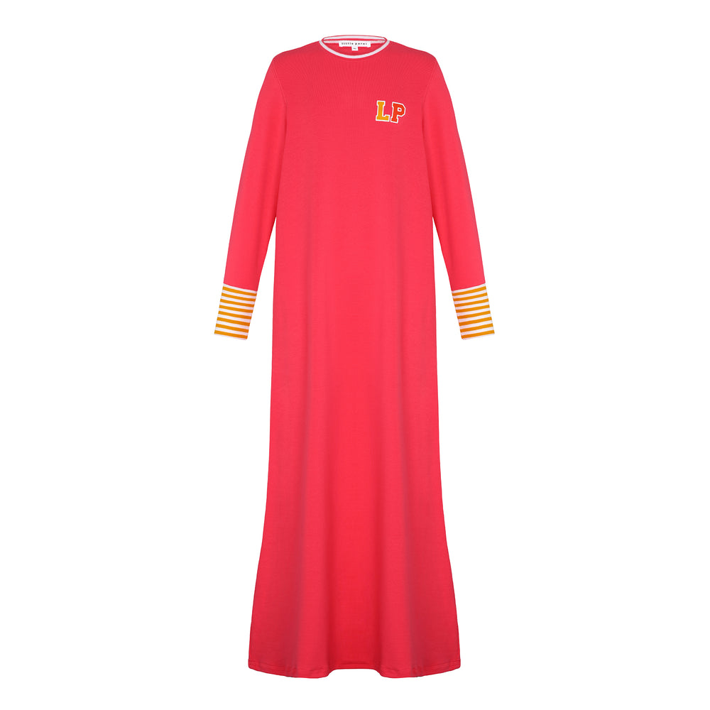 Teen LP Colorblock Varsity Nightgown in pink.