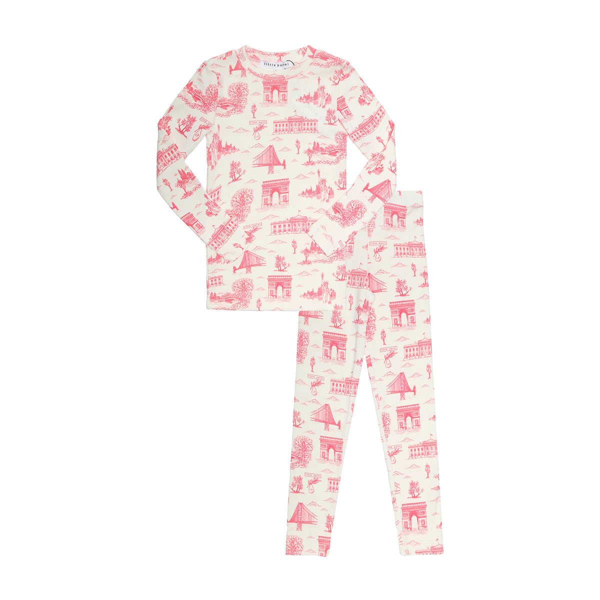 Ivory Pink Timeless Toile Pajama Set.