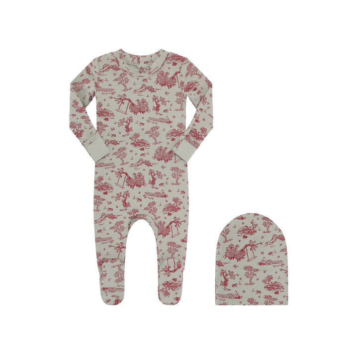 Classic Toile Stretchy and Beanie Baby Set