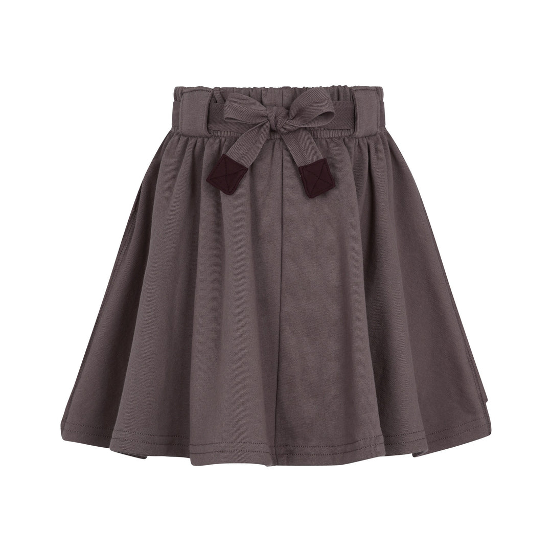 French Terry Belted Short Skirt