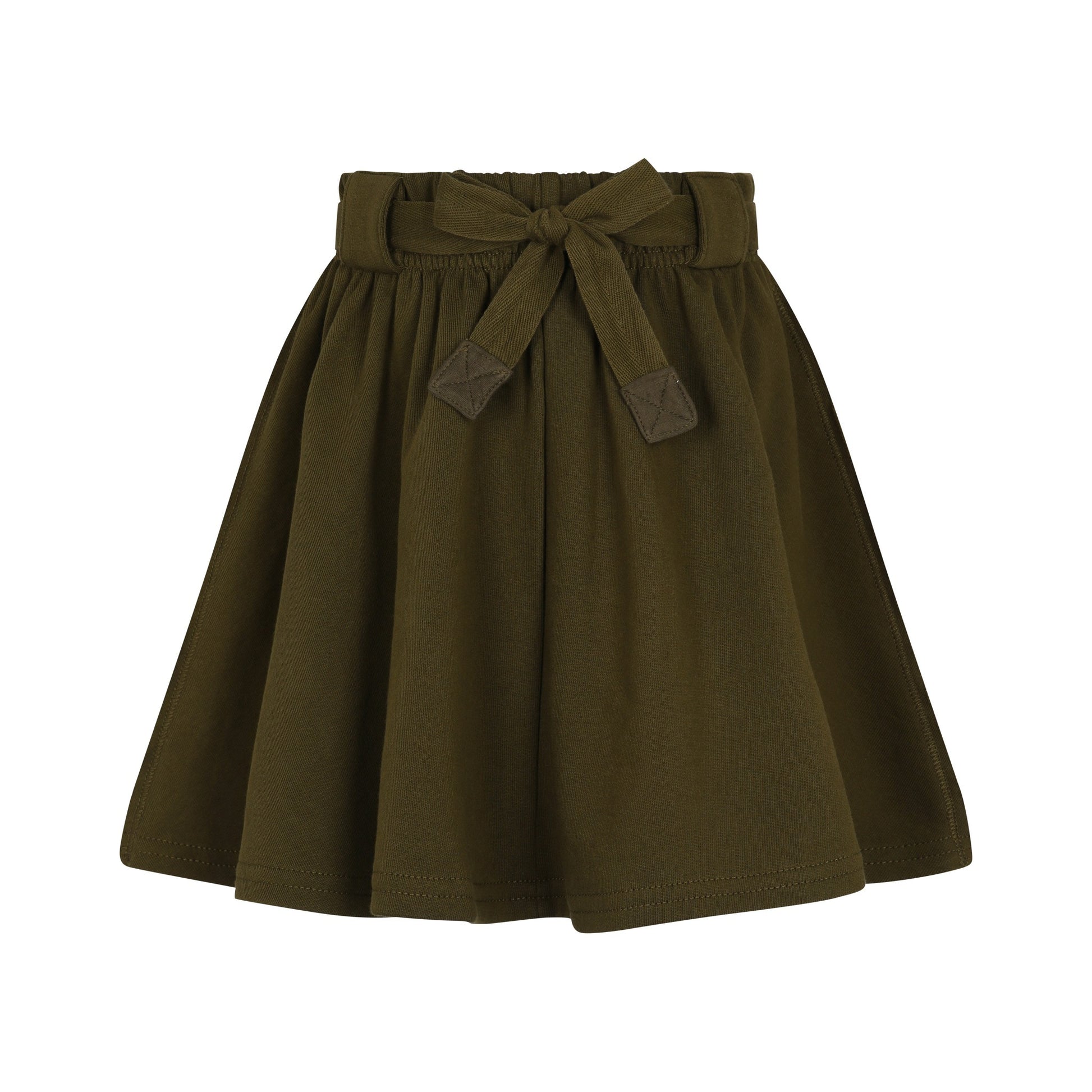 French Terry Belted Short Skirt