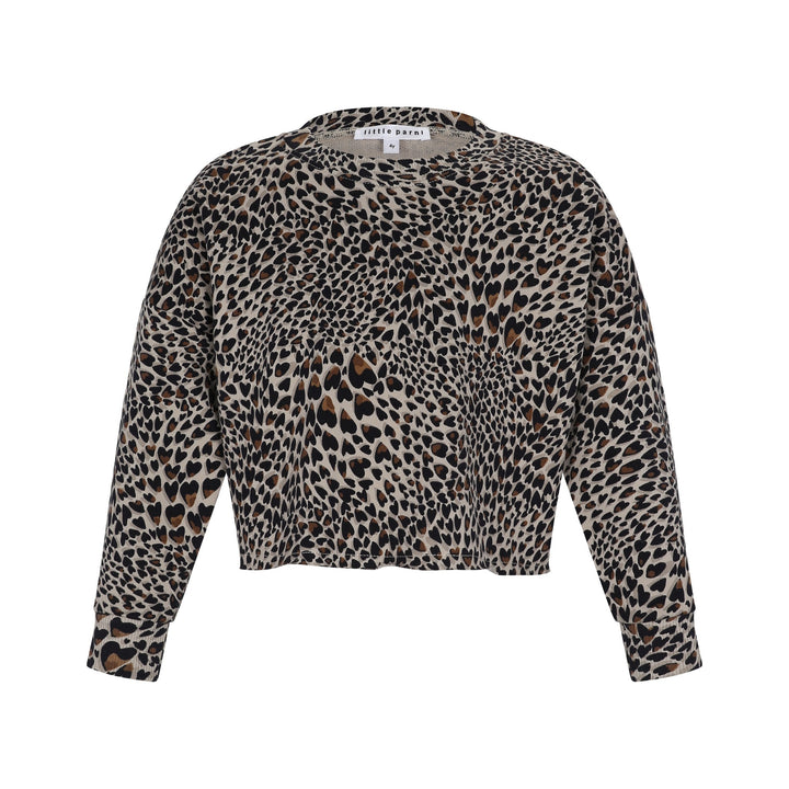 Leopard Print French Terry Sweatshirt