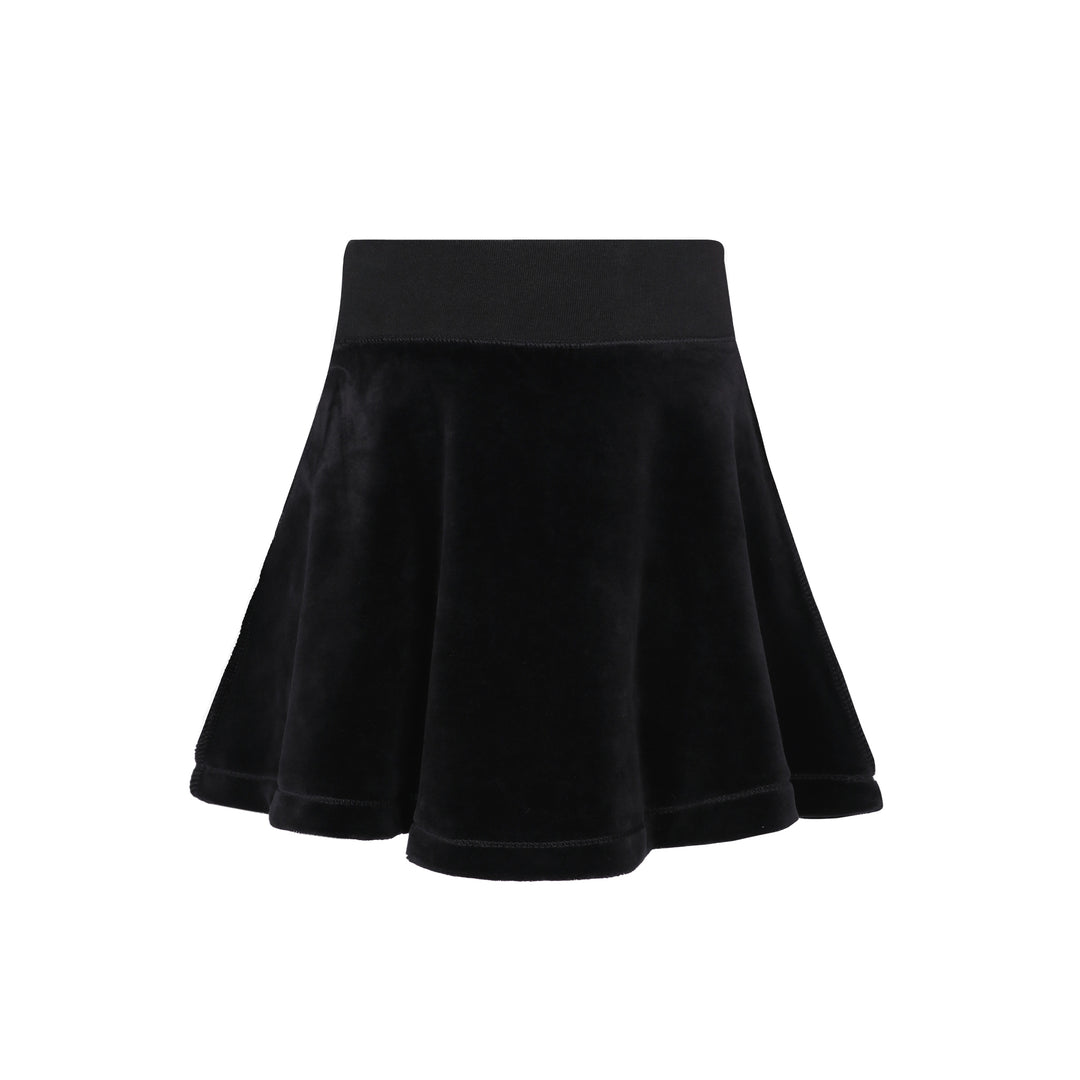Velour A-line knee length skirt